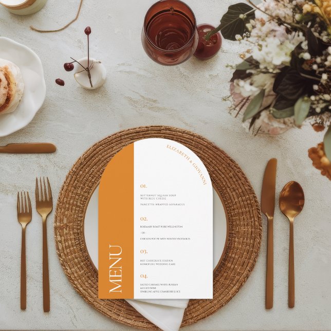Invitación Elegancia de arco moderno | Menú de boda (Subido por el creador)