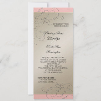 Invitación Elegancia de corbata negra, Boda plateado de champ