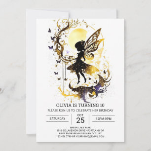 Invitación Elegancia de cumpleaños de un fantástico Jardín de
