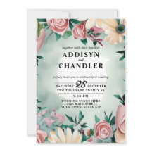 Elegancia de flor pastel: Boda floral verde sabio