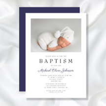 Elegancia de foto de Navy Blue Baptism
