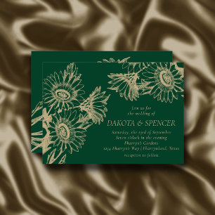 Invitación Elegancia de girasol Cambio de fecha de Rosa Bod
