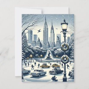 Invitación Elegancia de las Fiestas en Nueva York - Navidad P