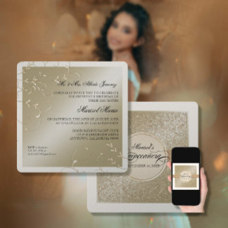 Invitación Elegancia de los neumáticos negros, crema de champ