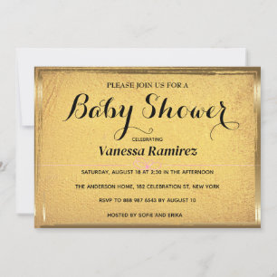 Invitación elegancia de oro viejo