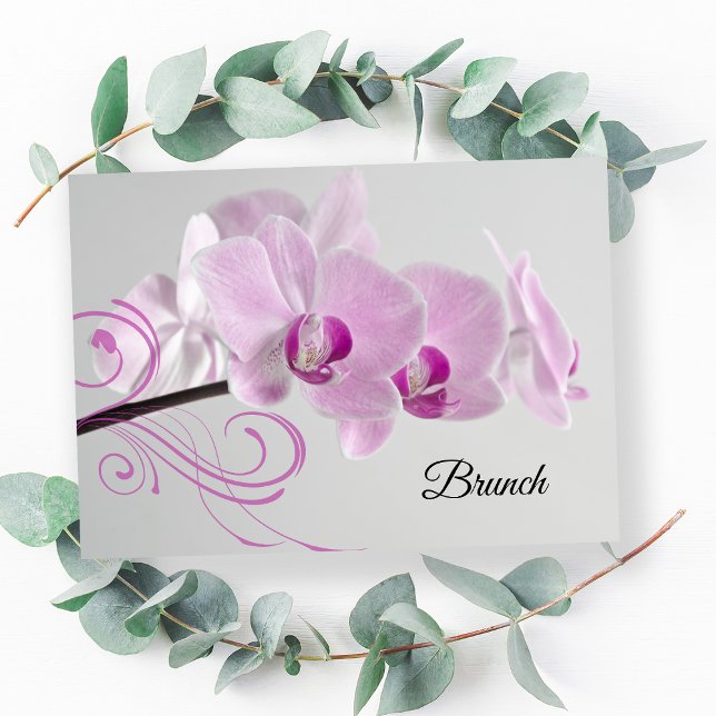 Invitación Elegancia de orquídea rosa post Boda Brunch (Subido por el creador)