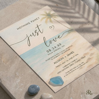 Invitación Elegancia de Playa Azul de Verano