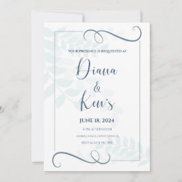 Invitación Elegancia de plumas en plumas blancas Carta de art