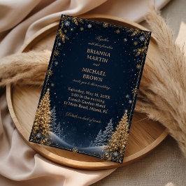 Invitación Elegancia del bosque bajo la luz de las estrellas 