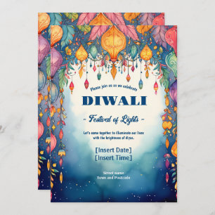 Invitación Elegancia Diwali de Crepúsculo