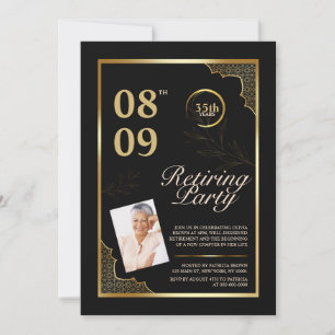 Invitación Elegancia dorada: Celebrando los años de éxito