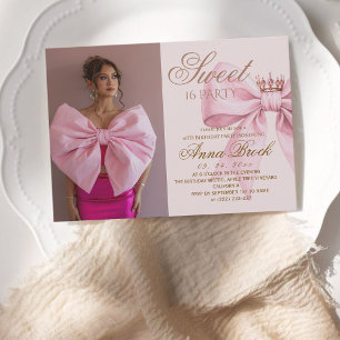 Invitación Elegancia Dulces 16 Fotos Fiesta de Cumpleaños