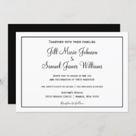 Invitación Elegancia en blanco y negro