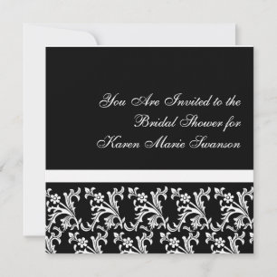 Invitación Elegancia en blanco y negro