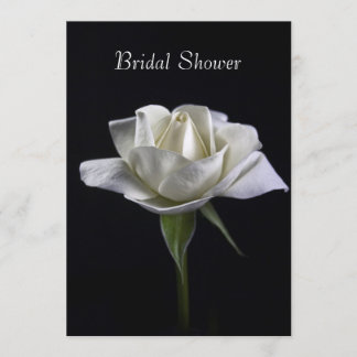 Invitación Elegancia en ducha de novia blanca