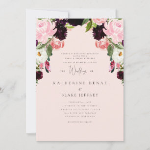 Invitación Elegancia en el Boda Air Rubor Floral