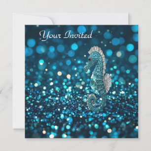 Invitación Elegancia en movimiento: caballito de mar de Aqua 