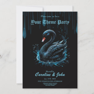 Invitación Elegancia en movimiento, el cisne negro