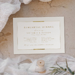 Invitación Elegancia enmarcada Sencillo ensayo moderno Cena