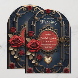 Invitación Elegancia Eterna – Corazón de Relojería.
