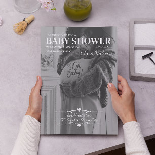 Invitación Elegancia eterna, futuro futuro Baby Shower