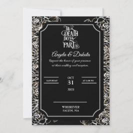 Invitación Elegancia Eterna Hasta La Muerte Boda Parcial