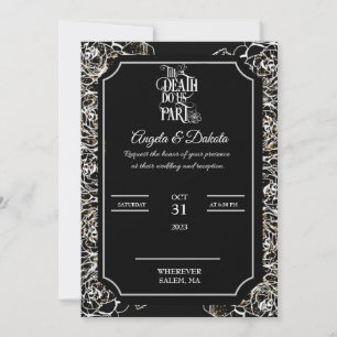 Invitación Elegancia Eterna Hasta La Muerte Boda Parcial