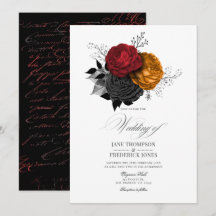 Elegancia floral gótica vintage de Halloween