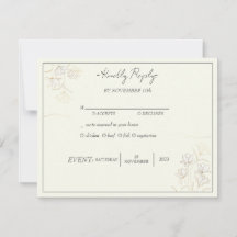 "Elegancia floral personalizable para la boda RSVP