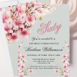 Invitación Elegancia floral rosa Fiesta de cumpleaños número<br><div class="desc">Comenzar esta especial celebración de cumpleaños número 60 en un estilo elegante con esta alegre invitación floral suave y femenina con acuarelas pintadas a mano mezcladas flores silvestres. Todo el texto puede ser personalizado para su fiesta incluyendo la edad del invitado de honor. Si tienes alguna solicitud especial o necesitas...</div>