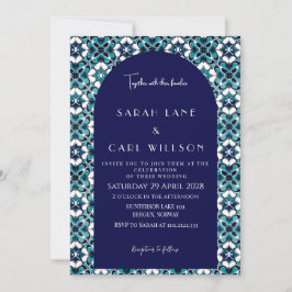 Invitación Elegancia Formal de Azulejos Españoles Groovy para