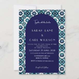 Invitación Elegancia Formal Groovy de Baldosa Española para B