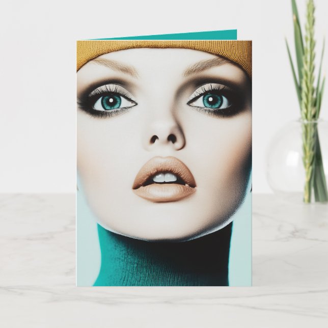 Invitación Elegancia intemporal: emblemático retrato modelo d (Anverso)