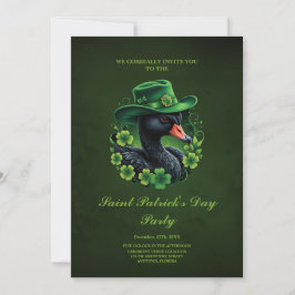 Invitación Elegancia irlandesa, el cisne negro de San Patrici