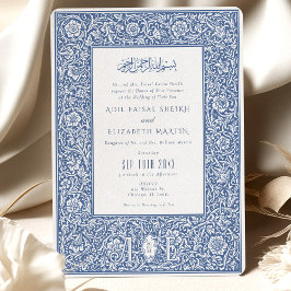Invitación Elegancia islámica William Morris inspirado Boda