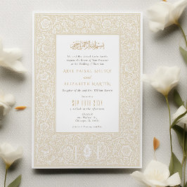 Invitación Elegancia islámica William Morris inspirado Boda