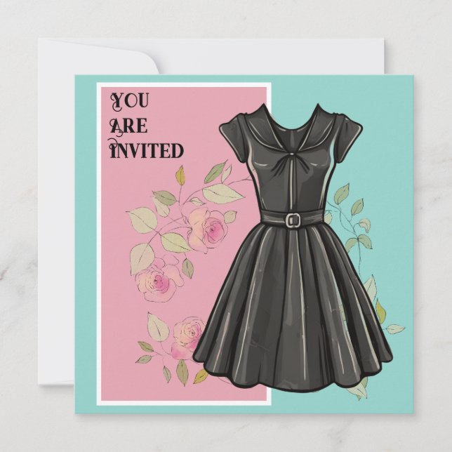 Invitación Elegancia LBD: Perfecto para cualquier celebración (Anverso)