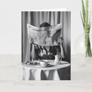 Invitación Elegancia matutina: café, noticias y serenidad