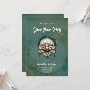 Invitación Elegancia meditativa. Flor de loto exquisita