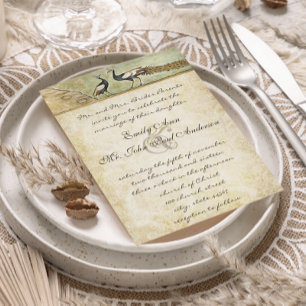 Invitación Elegancia metálica de Damasco con problemas de pav