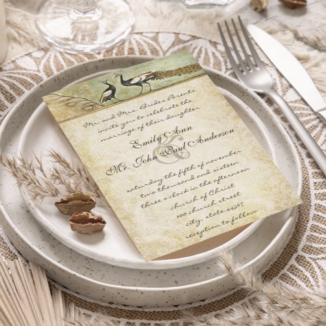 Invitación Elegancia metálica de Damasco con problemas de pav (Subido por el creador)