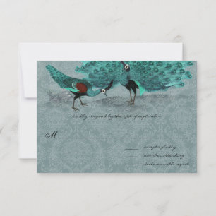 Invitación Elegancia Metálica de Pavón Acuático