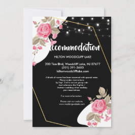 Invitación Elegancia moderna Alojamiento Floral rosa