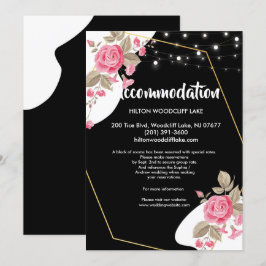 Invitación Elegancia moderna Alojamiento Floral rosa