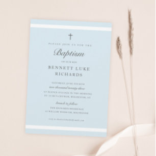 Invitación Elegancia Moderna Bautizo de Niños