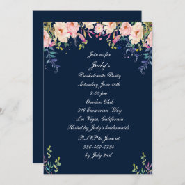 Invitación Elegancia moderna Fiesta de Bachelorette Floral Ro