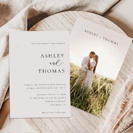 Invitación Elegancia Moderna Foto Boda