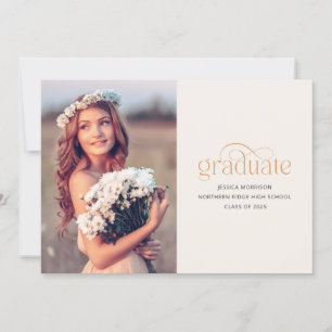 Invitación Elegancia moderna Una foto de la fiesta de graduac