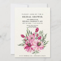 Elegancia Natural Boho Floral Rosa Ducha De Novias