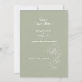 Invitación Elegancia nupcial floral minimalista romántica con